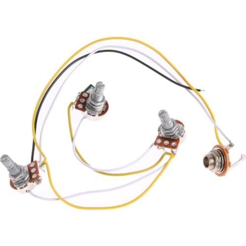 1 Set Guitar Electronic Circuit Wiring Harness-Prewired for JB Bass Guitar For Bass Pickup Active Cable