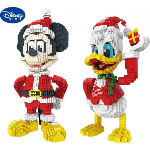 2021 Disney Donald Duck Mickey Minnie Mini Building Block Model Educational Toys Childrens Birthday Gift