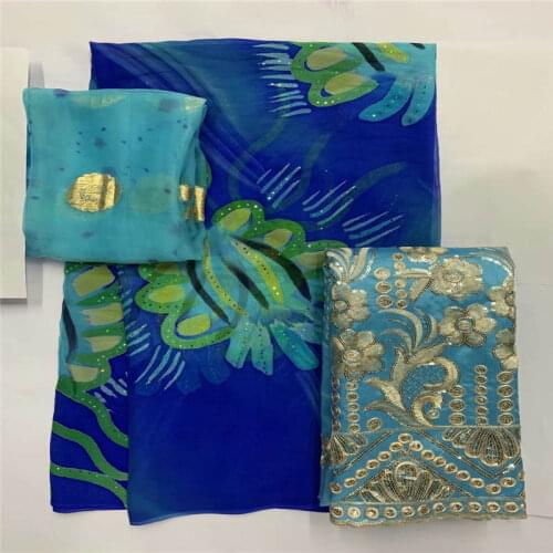 3 Piece Suit Silk Fabric 2020 Fashion High Quality Embroidery Printing Silk Fabric For Sewing Textile Material!LXF8929