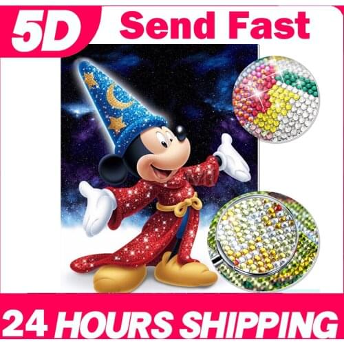 Partial 5D Crystal Round Drill Diamond Painting "Mouse"DIY Diamond Embroidery Cross Stitch Mosaic Rhinestone Gift For Children