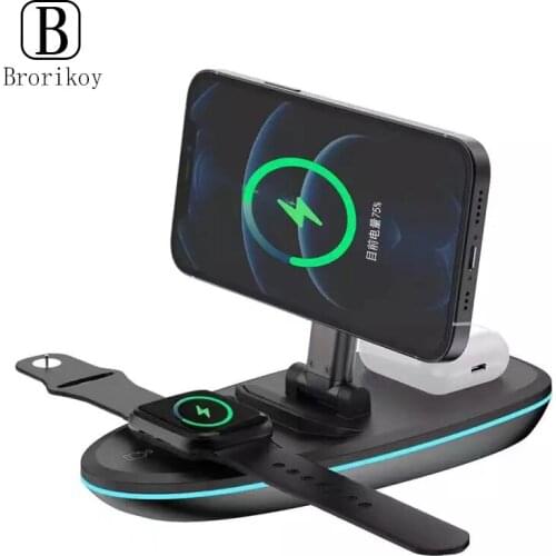 15W 3 in 1 Mobile Phone Wireless Charger For Huawei P30 Lite Mate 20 Pro Fast Wirless Charging for Apple Watch 6 5 AirPods Dock
