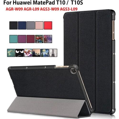 For Huawei Matepad T10 Case For Huawei Matepad T10S MatePad T 10 T 10s Cover Funda Tablet Slim Magnetic Folding Stand Shell Capa