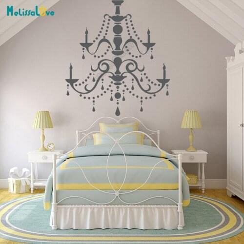 Chandelier Decoration Gorgeous Sumptuous Bedroom Decal Living Room Home Sticker Removable Vinyl Wall Stickers B530