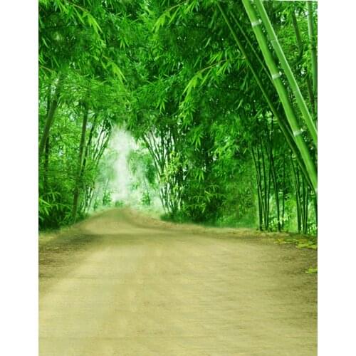 Road Green Bamboo Photography Backdrops Photo Props Studio Background 5x7ft