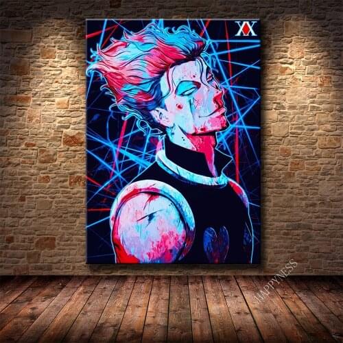 Anime HunterxHunter Hisoka Canvas Poster Kid Bedroom Living Room Canvas Painting Home Decoration Art Home Decor