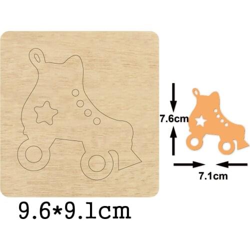 Skates Keychain Wooden Dies Schoolbag Pendant For DIY Leather Cloth Paper Craft Fit Common Die Cutting Machines on the Market