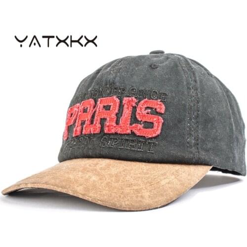 [YaTxKx] Quality Embroidered Vintage Baseball Cap For Women Men Snapback Washed Cotton Hats Outdoor Trucker Adjustable Bone