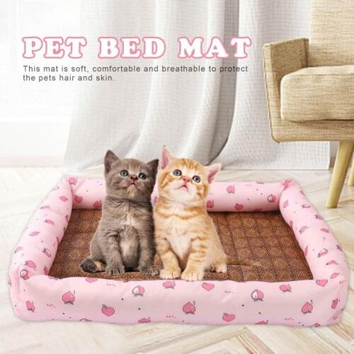 Cat Bed Mat Dual-Purpose Pet Cushion Mat Anti-Slip Kitten Bed Pad Cat Litter with Summer Breathable Mat for Pet Supplies New