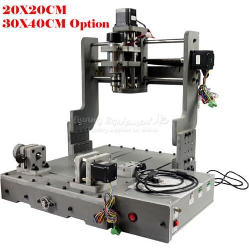 Mini diy cnc 3040 router kit 4axis usb pvc frame pcb engraving milling machine for woodworking carving cutter metal drilling