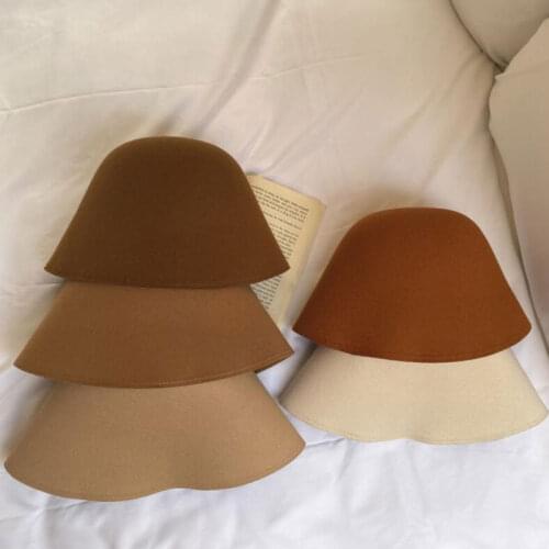 New Winter Solid Felt Wool Top Hat Classic Street Lady Bucket Hats For Men Women Casual Hat Basin Cap Fascinator Quality Fedora