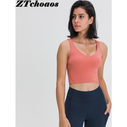 Ztchoaos new beautiful back fitness underwear women shockproof running sports yoga vest