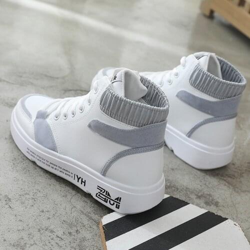 Autumn Women Boots Leather Wedge Platform Boots Hidden Heel Shoes High Top Sneaker Casual Shoes Woman Ankle Boot