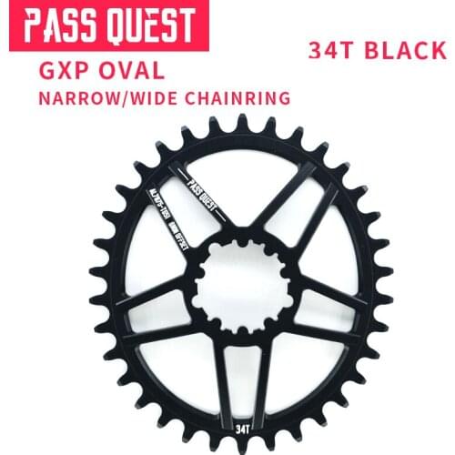 Pass Quest Bicycle 34T Front Chainring GXP Eagle GX 1400 BB30 Chainwheel Alloy CNC Single Speed Oval Chain Wheel MTB Road Bike