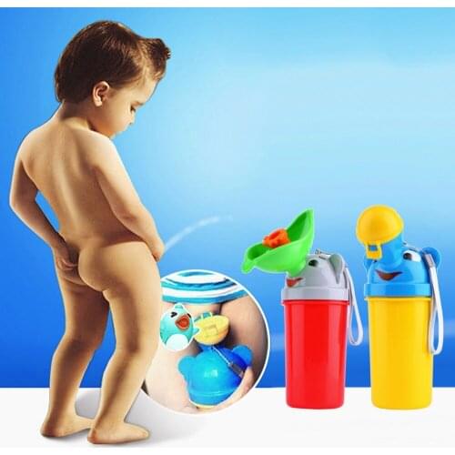 Portable Car Toilet Baby Urinal Travel Boy Girl Outdoor Kid Potty Vehicular Training Cartoon Urinal Leak-proof Convinient Tools