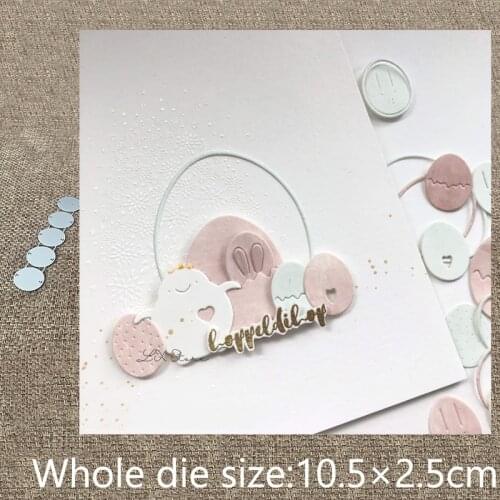New Design Craft Metal stencil mold Cutting Die 5pcs easter eggs decoration scrapbook die cuts Album Paper Card Craft Embossing