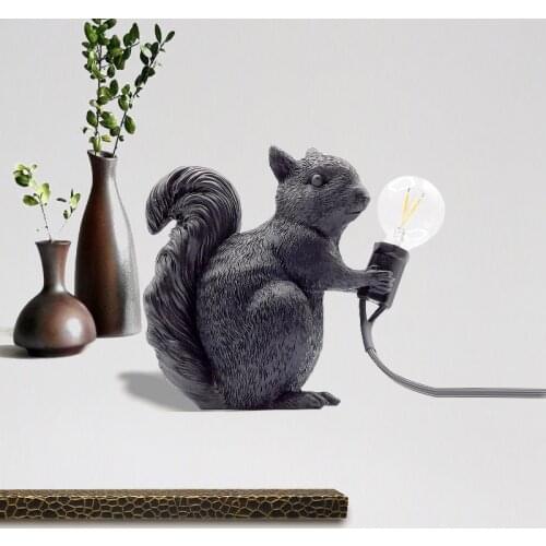 Northern Italy mini squirrel lamp new golden squirrel lamp decoration lamp bedside lamp ins animals