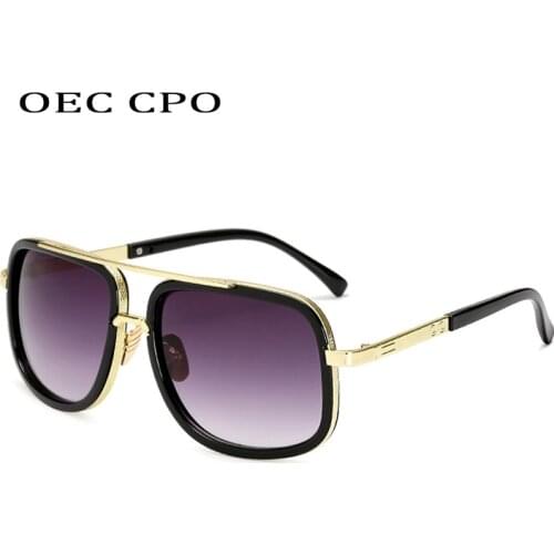 Men Square Sunglasses For Men Brand Design Vintage Oversized Male Sun Glasses Women Shades gafas oculos de sol O3