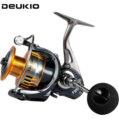 DEUKIO Fishing Reel Max Drag Prowe Spool Spinning Reel 5.0:1 4.7:1 Gear Ratio All Metal Handle Line Spool Carp Saltwater Fishing