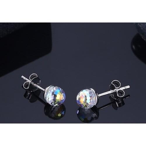 2021 Summer Hot Sale Fashion jewelry 925 Sterling silver Crystal Earrings Female Crystal from Swarovskis Woman Party gifts