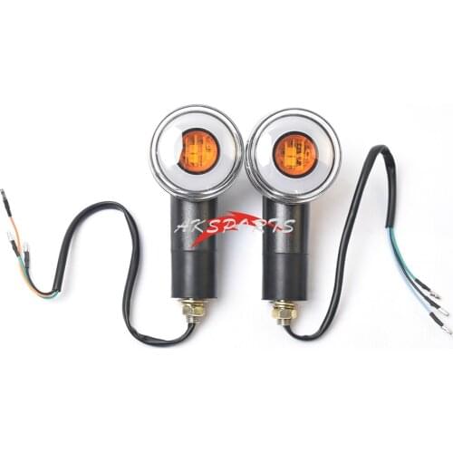 1 Pair 10mm Bolt Motorcycle Front Rear Turn Signals Indicators LED Lights For Harley Sportster 883 Iron XL1200 Yamaha CG 125
