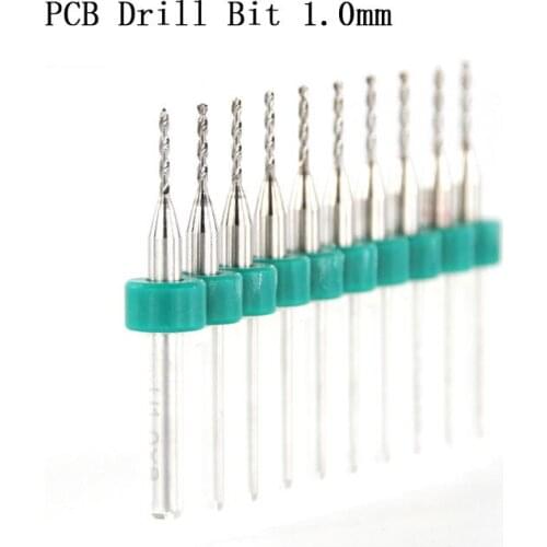 10pcs/Set 1.0mm High Quality Hard Alloy PCB Print Circuit Board Carbide Micro Drill Bits Tool 1.0mm for SMT CNC