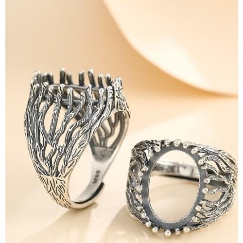 12*17mm 925 STERLING SILVER Semi Mount Bases Blanks base blank Pad rings ring Setting set jewelry gift A5472