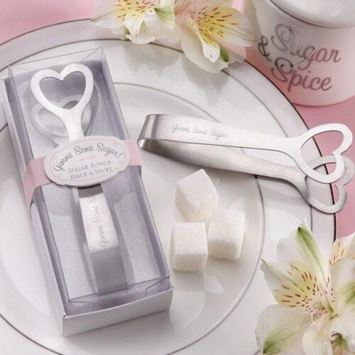 12PCS Heart shape Suger Clamp Tong Stainless Steel Coffee Sugar Clamp Nip Tongs Bar Barbecue BBQ Clip Kitchen Accessories