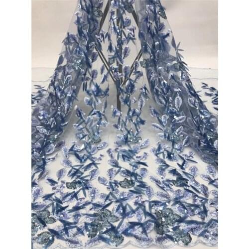 1BZL-20.41104 (5yards/lot ) 2020 New High quality African tulle lace French net lace fabric with Sequins for party