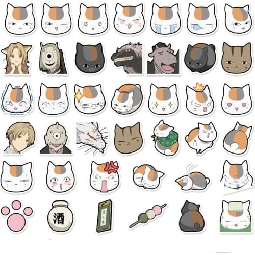 40pcs Japan Natsumes Book of Friends Anime Sticker PVC Graffiti Decals Suitcase Guitar Car Skateboard Waterproof Movie Stickers