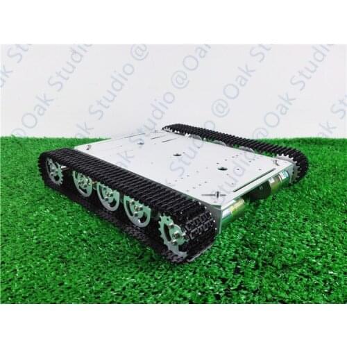 Aluminum Alloy Tank, 4Pcs 12V/24V DC Motor, T600 4WD Chassis, Experimental Platform Development, DIY Model, Robot Competition