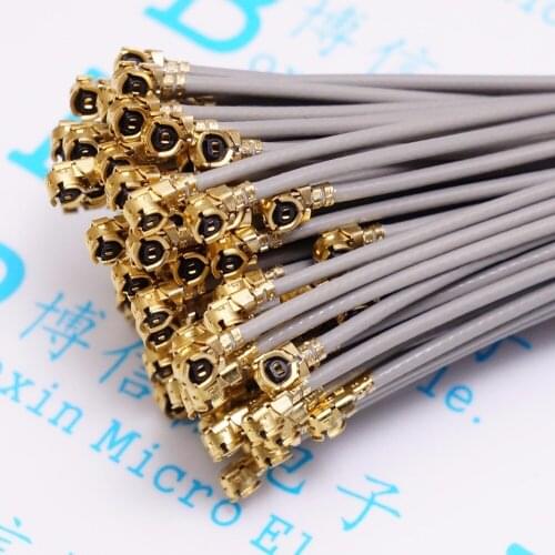 40pcs 2.4G wifi receiver antenna built-in Bluetooth remote control model aircraft antenna line ipx silver gilt head
