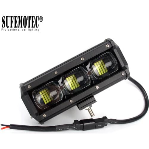 6D Lens 4x4 Off road LED Light Bar Single Row Led Barra Light For Offroad 4WD SUV Boat Truck ATV UAZ 12V 24V Driving Work Lights