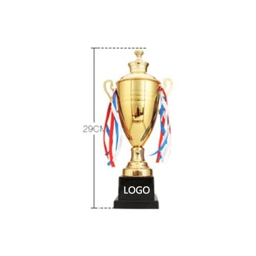 Hot Sale Sports Athletic Award Trophy Cups Golden Plated Metal Cup Trophy Basketball Sports Trophies Award Medals 29cm Height