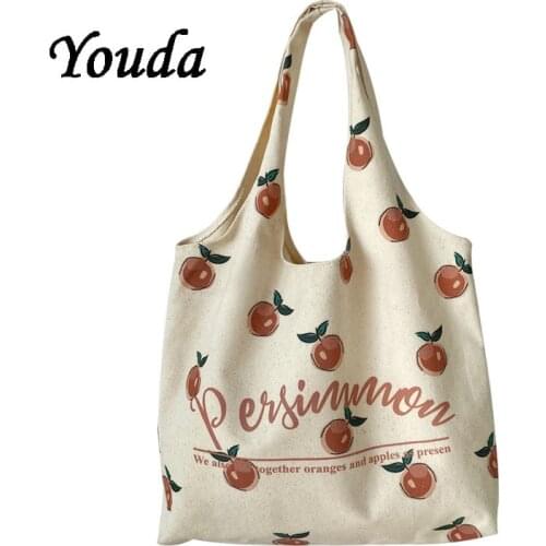 New Womens Canvas Shoulder Bags Student Cute Fashion Cow Print Female Handbags Shopping Large Capacity Reusable Shopping Bags