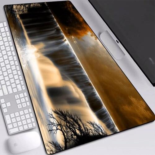 Waterfall Beauty Printed Pad Mice Computer Gamer Locking Edge Accurate-control Mouse-pad High-end Rubber Mat 30x70/40x90cm