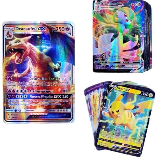 300 PCS French English Version Pokemon Card Featuring 100 Tag Team 200 Gx 110V 40 VMAX