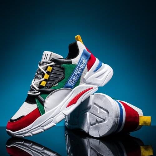 Stylish Designer Mixed Colors Shoes Men Comfortable Running Shose for Male Trainers Walking Footwear Red Sneakers Black White