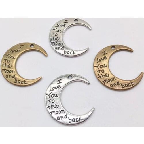 Fashion 10 pcs Meniscus moon pendants fit DIY handmade necklace bracelet charms Jewelry Making finding