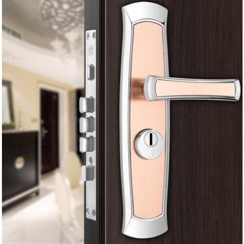 Stainless Steel Handle Mortice Leverset Lockset Door Lock Double Tongue Security Anti-Theft Mechanical Door Lock