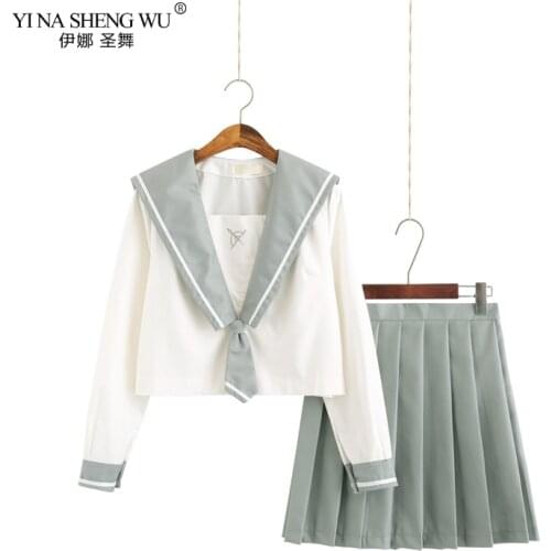 New Japanese School JK Uniform Pleated Skirt Scarf JK Uniform Class Sailor Suit College Wind Female Students Anime Uniforms
