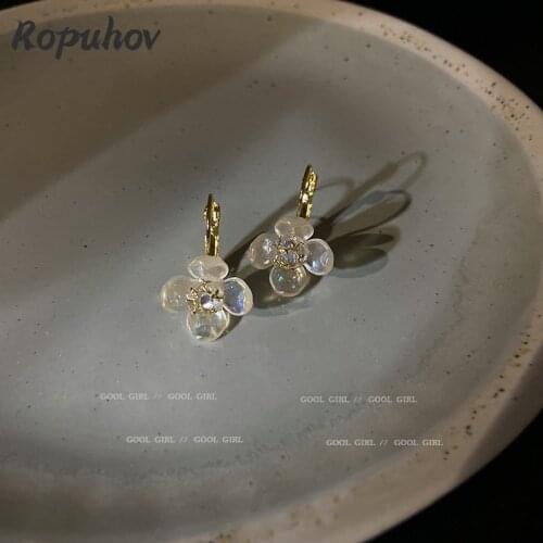 Ropuhov 2021 New Jewelry for Woman Gift Korean Fashion Flower Stud Earrings Halloween Earrings Luxury Wholesale