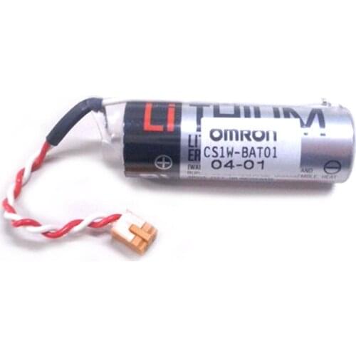 Original Omron CS1W-BAT01 3.6V PLC Lithium Battery Pack with Plug For TOSHIBA ER17500V/3.6V ER17500 3.6V 2700mAh Battery