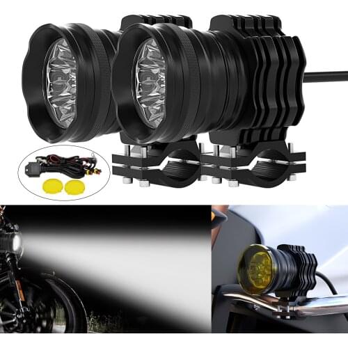 Motorcycle Headlight Laser Spotlight 6500K White LED Driving Light Blasting/Left/Right Flashing Fog Lamps for ATV SUV Car Truck
