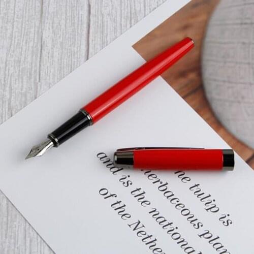 Picasso Ancient Top Quality Fountain Pen 920 Pimio Metal Writing Gift Pen Iridium Fine Nib 0.5mm Red For Business Office & Home