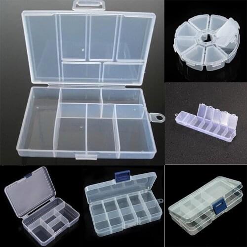 Plastic Adjustable Craft Organizer Storage Tool Box Earrings Beads Bracelet Jewelry Boxes Packaging