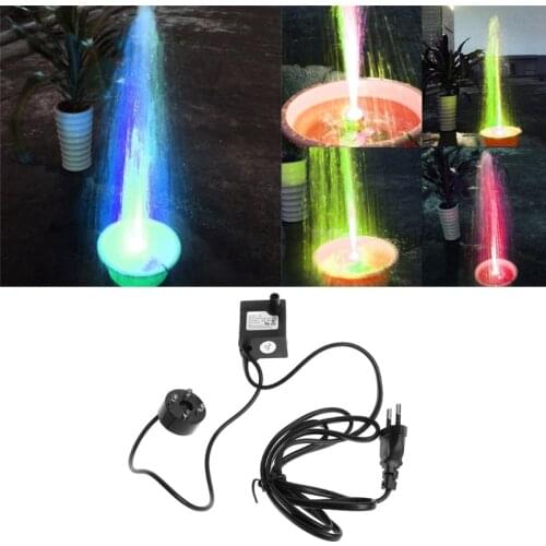 AC 220V 3W Submersible Water Pump LED Aquarium Fountain Fish Pond Tank EU Plug