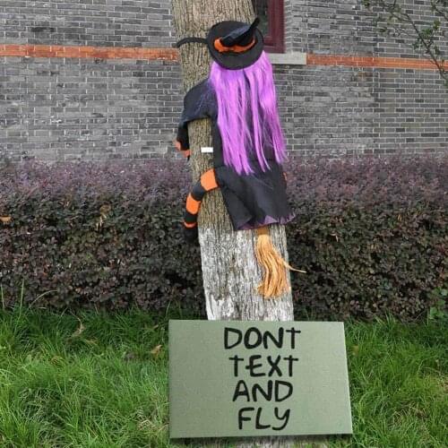 Prop Vivid Crashing Witch Into Tree Doll For Halloween Decoration Holiday Atmosphere Decoration Props Ghost House Hot Supplies