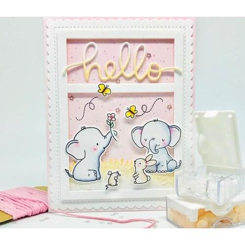 Mmao Crafts Metal Steel Cutting Dies New Flower letter frame Stencil For DIY Scrapbooking Paper/photo Cards Embossing Dies