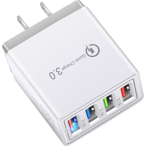 4 Port Fast Charger Quick Charge QC 3.0 USB Hub Wall Charger 3.5A Power Adapter EU/ US Plug Charge Cargador зарядное устройство