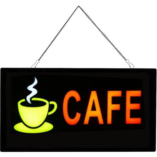 Cafe resin led neon open signboard plaque modern commercial bar coffee decoration club decoration home decoration display panel